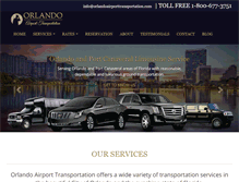 Tablet Screenshot of orlandoairporttransportation.com